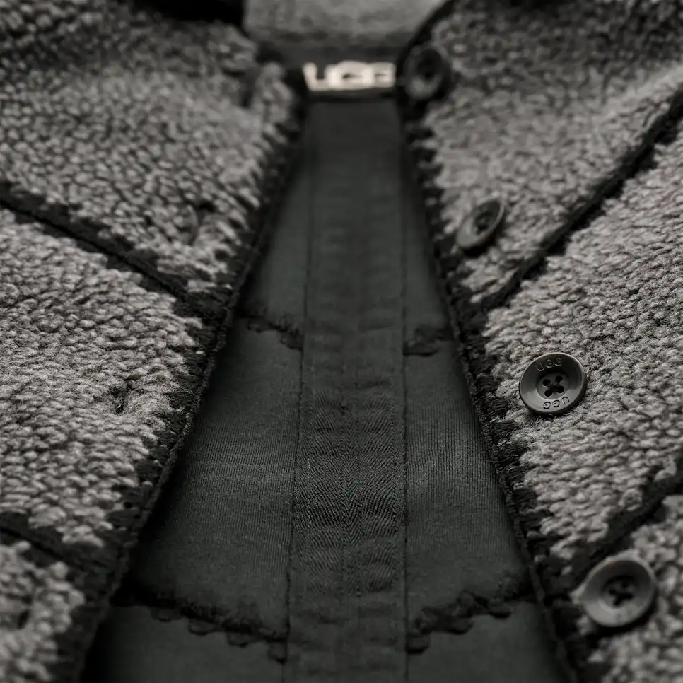 UGG Ellison UGGfluff Shell Jacket Charcoal - xiceditorial - xic editorial