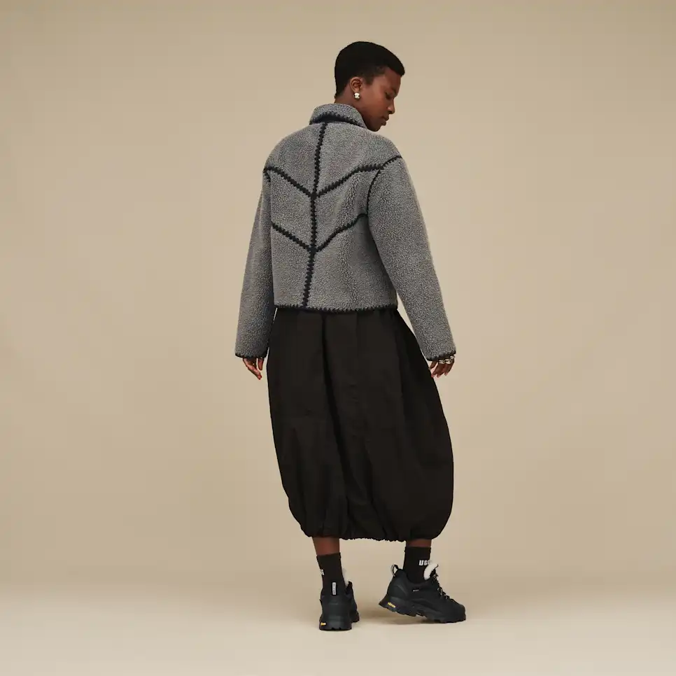 UGG Ellison UGGfluff Shell Jacket Charcoal - xiceditorial - xic editorial