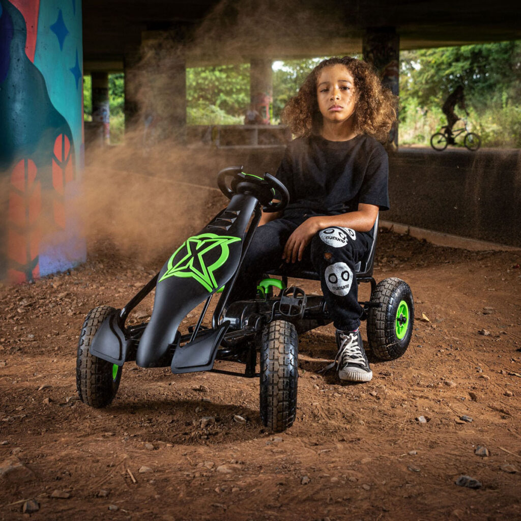 Xootz Viper Go Kart - Black Green - xiceditorial - xic editorial