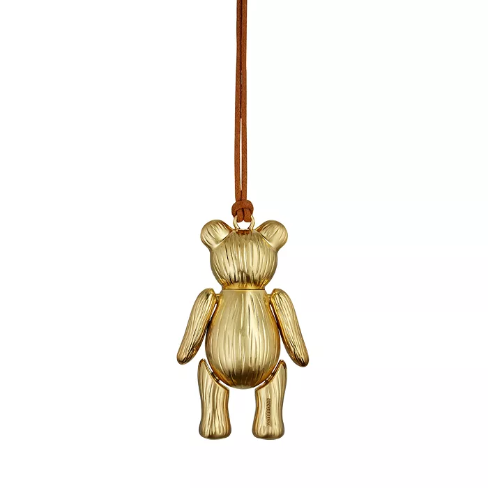 Waterford Christmas Teddy Gold-Tone Ornament - xic editorial - xiceditorial