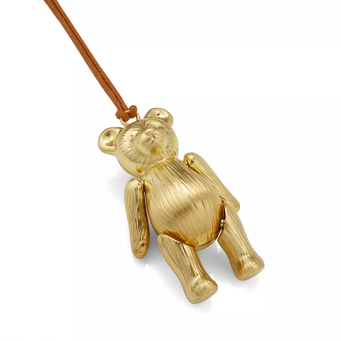 Waterford Christmas Teddy Gold-Tone Ornament - xic editorial - xiceditorial