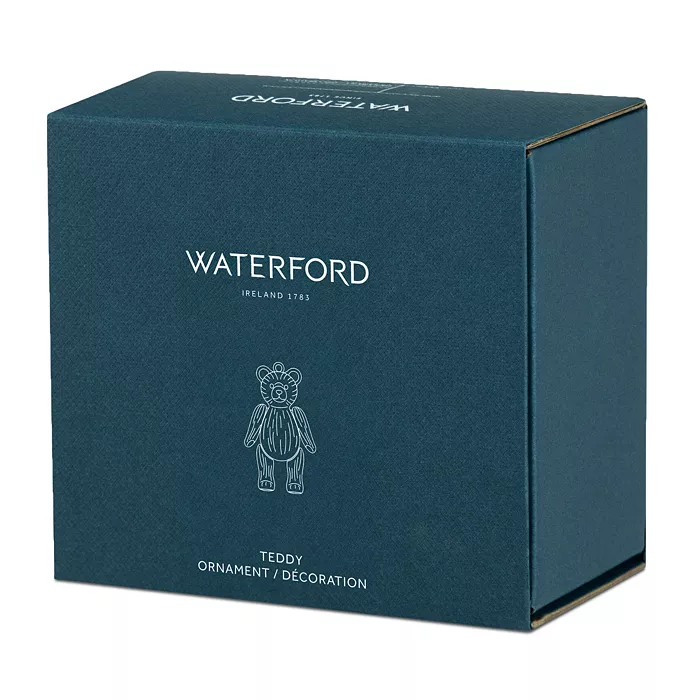 Waterford Christmas Teddy Gold-Tone Ornament - xic editorial - xiceditorial