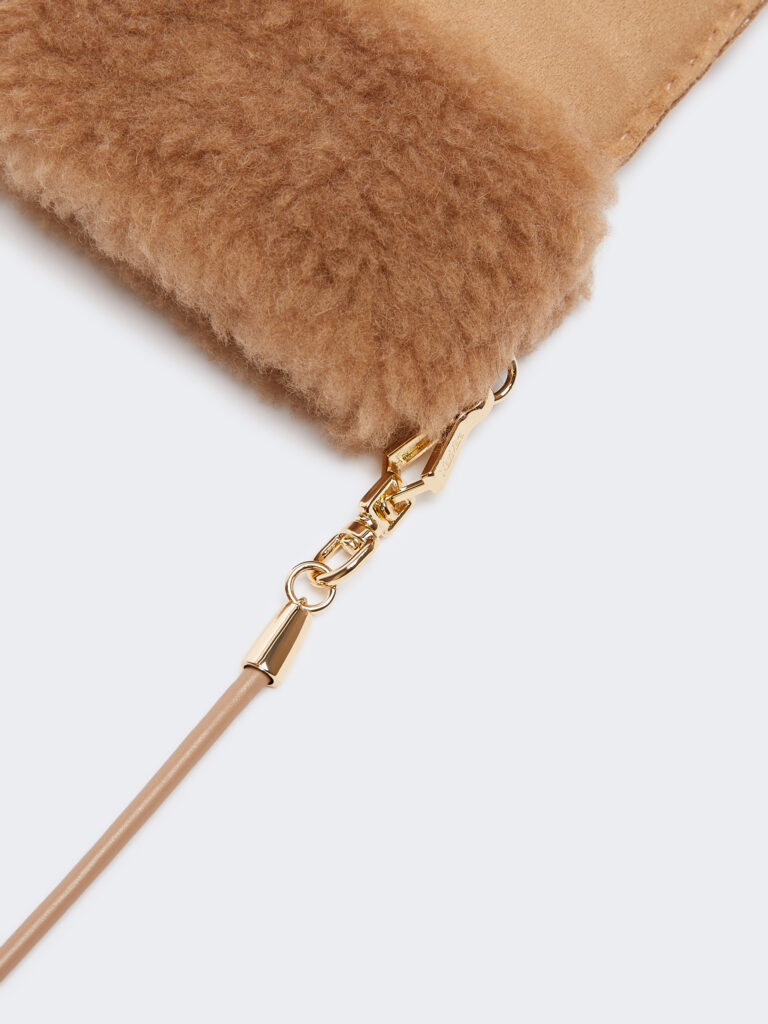Max Mara Sand Shearling-Lined Gloves Brown - xiceditorial - xci editorial