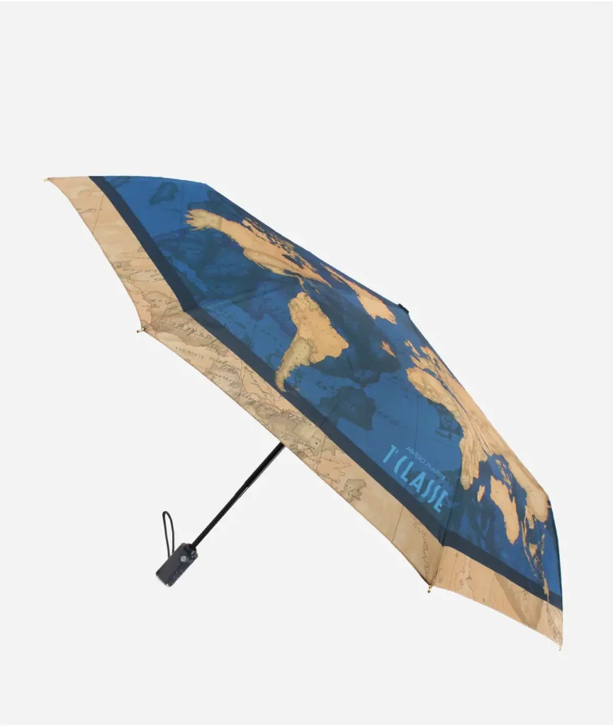 Alviero Martini Mini Auto Geo Bicolor Umbrella Blue - xiceditorial - xic editorial