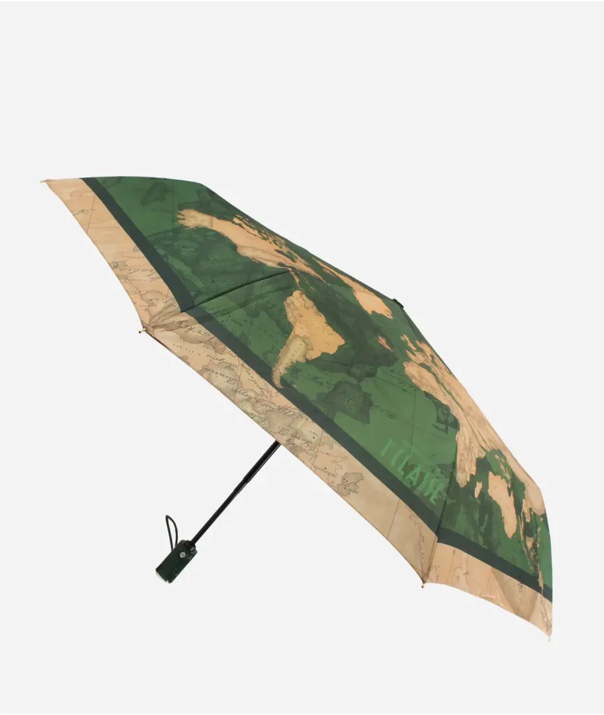 Alviero Martini Mini Auto Geo Bicolor Umbrella Green - xiceditorial - xic editorial