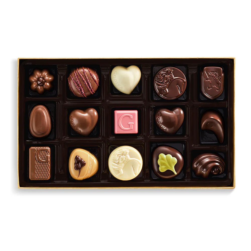 Godiva Assorted Chocolate Gold Gift Box 15pc - xiceditorial