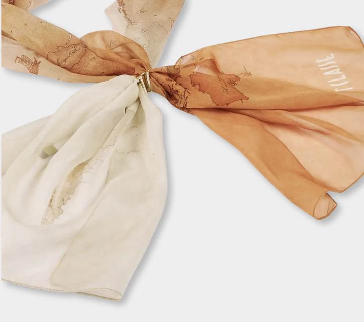 Alviero Martini Geo Ombré Scarf with 1C Jewel - xiceditorial - xic editorial