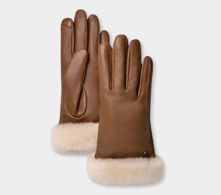 UGG Women’s Sheepskin Cuff Glove Chestnut - xiceditorial - xic editorial