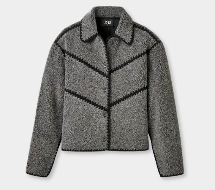 UGG Ellison UGGfluff Shell Jacket Charcoal - xiceditorial - xic editorial