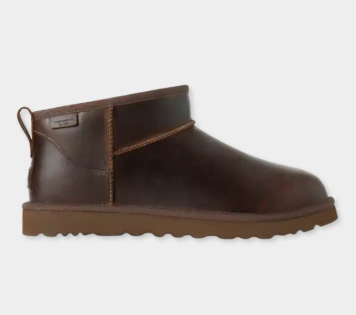 UGG Men’s Classic Ultra Mini Leather Regen Boots - xiceditorial -xic editorial
