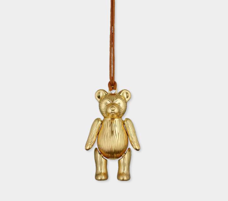 Waterford Christmas Teddy Gold-Tone Ornament - xic editorial - xiceditorial