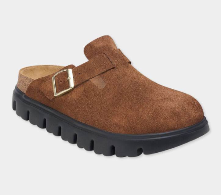 Birkenstock Boston Chunky Suede Leather Clogs
