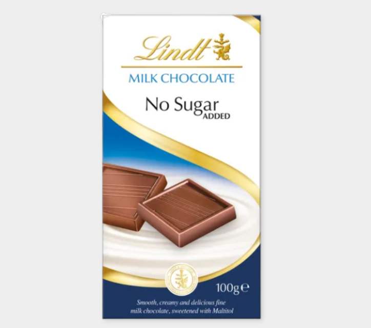 Lindt No Sugar Added Milk Chocolate Bar - xiceditorial - xic editorial