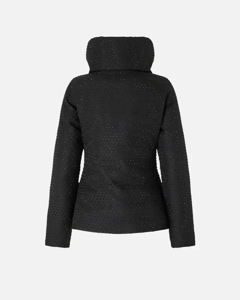 PINKO Fully Rhinestoned Short Down Jacket xiceditorial xic editorial