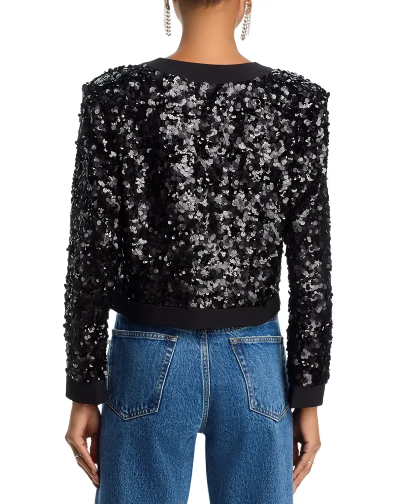 AQUA x Salvatore Rizza Sequinned Two Pocket Blazer xiceditorial xic editorial