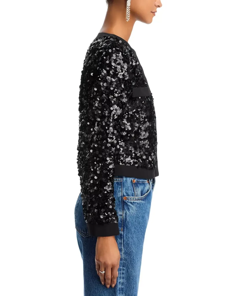 AQUA x Salvatore Rizza Sequinned Two Pocket Blazer xiceditorial xic editorial