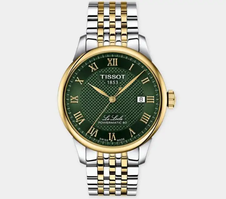 Tissot Le Locle Powermatic 80 – Men’s Two-Tone Automatic Watch (Green Dial) e-oro xiceditorial xic editorial