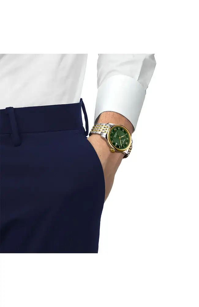 Tissot Le Locle Powermatic 80 – Men’s Two-Tone Automatic Watch (Green Dial) e-oro xiceditorial xic editorial