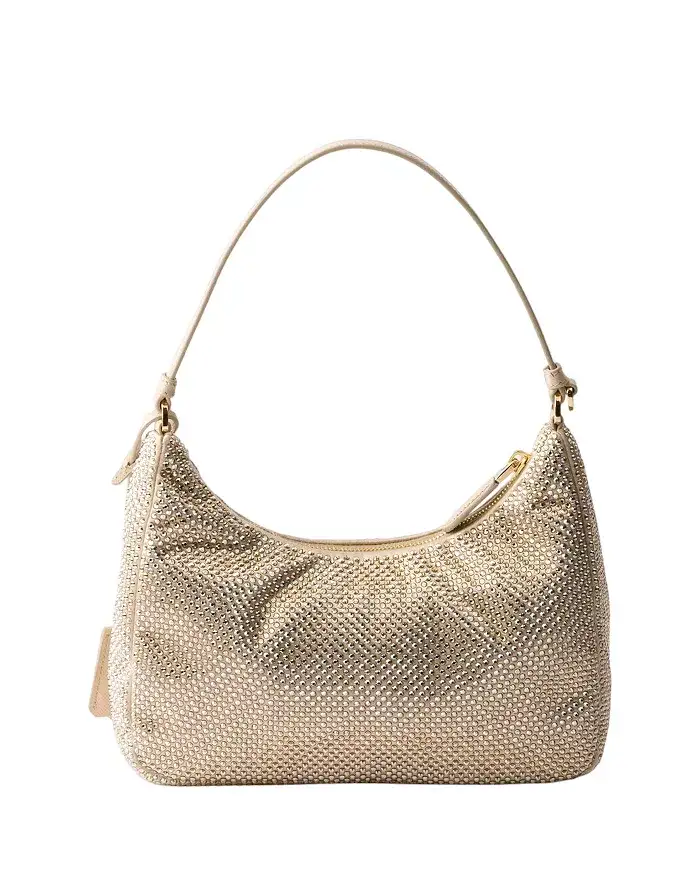 Prada Re-Edition 2005 Mini Crystal-Studded Satin Bag xiceditorial