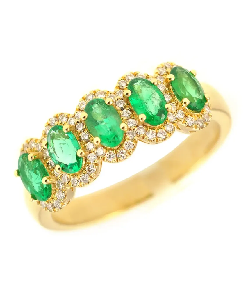 Pappas Jewels 18K Gold Diamond Emerald Ring - e-oro- pappas- jewels