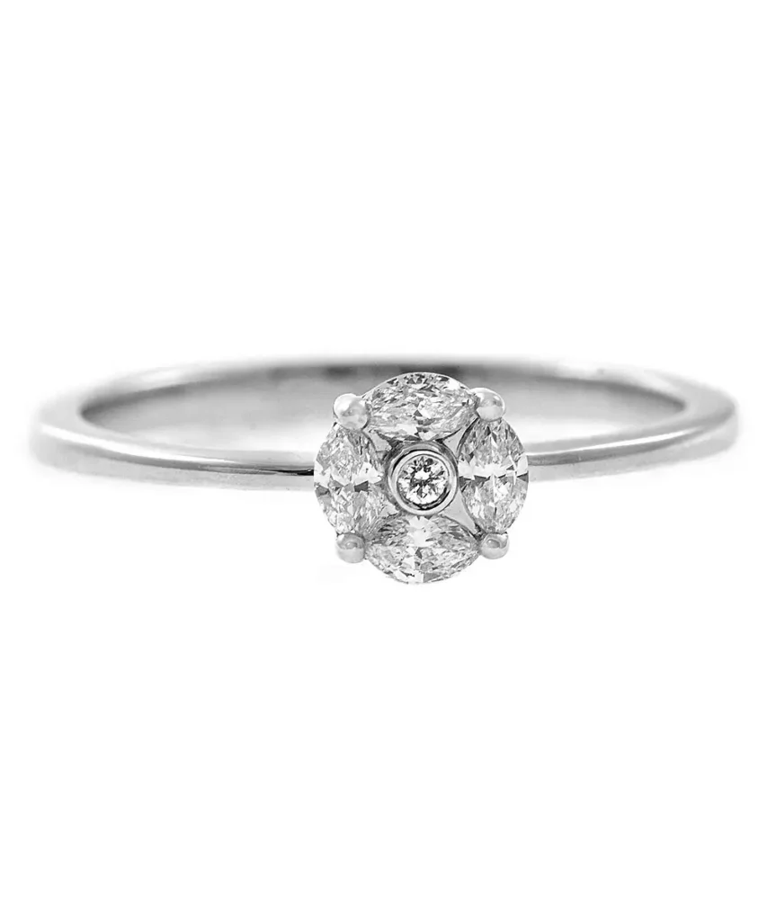 Pappas Jewels 18K White Gold Marquise Brilliant Solitaire Ring e-oro xiceditorial xic editorial