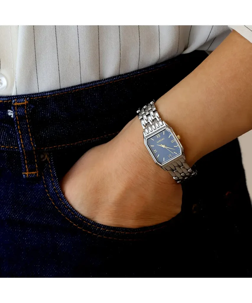 Gregio Sylvie Stainless Steel Watch with Blue Dial xiceditorial eoro pappas