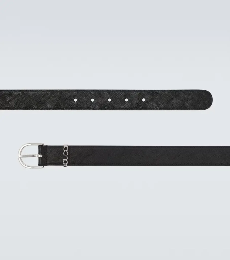 Gucci Gucci Script Leather Belt xiceditorial