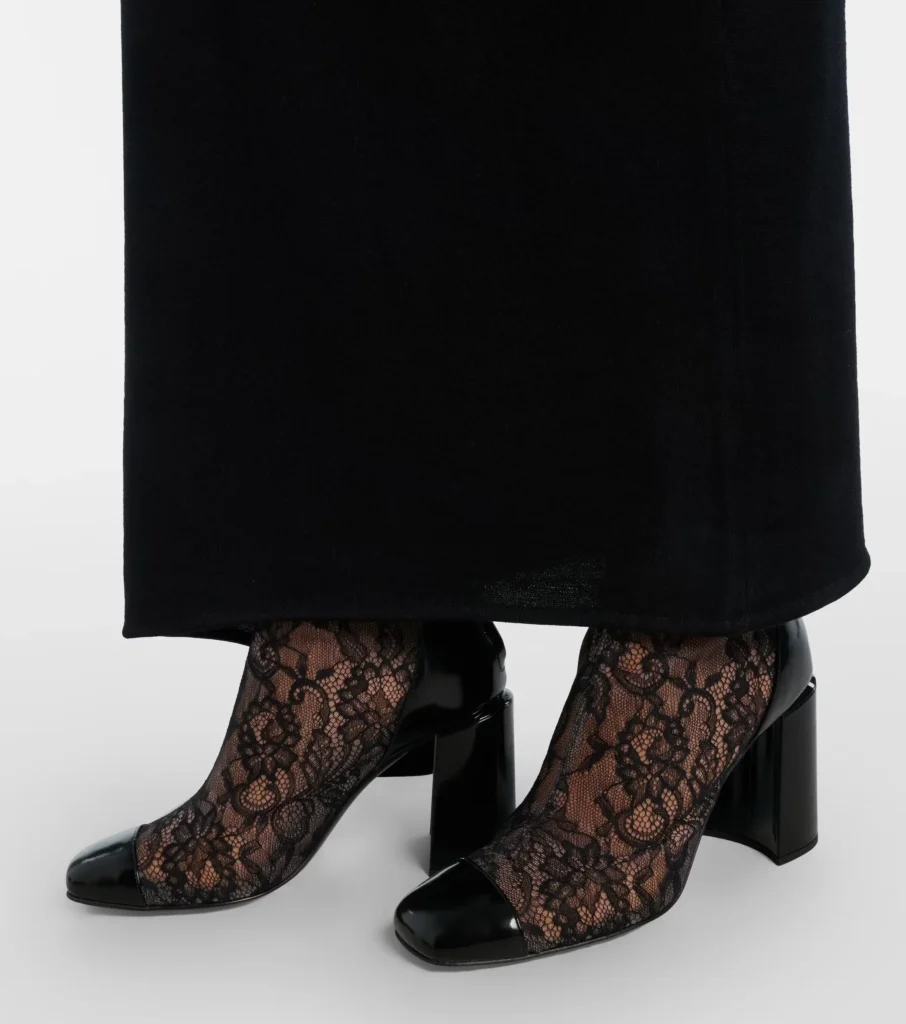 Jimmy Choo Kisu 85 Lace Ankle Boots with Leather Trim xiceditorial