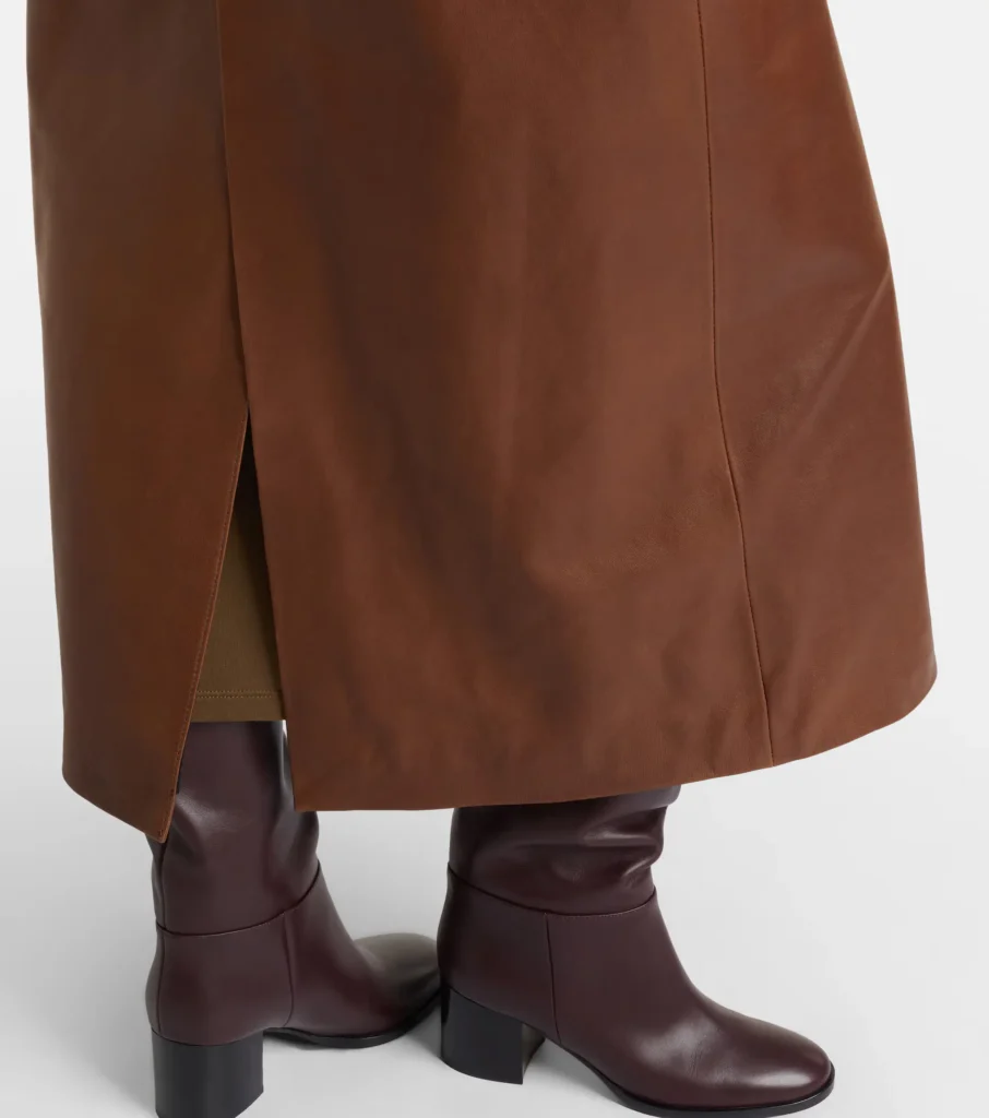 Nour Hammour Dakota shearling-trimmed leather coat xiceditorial