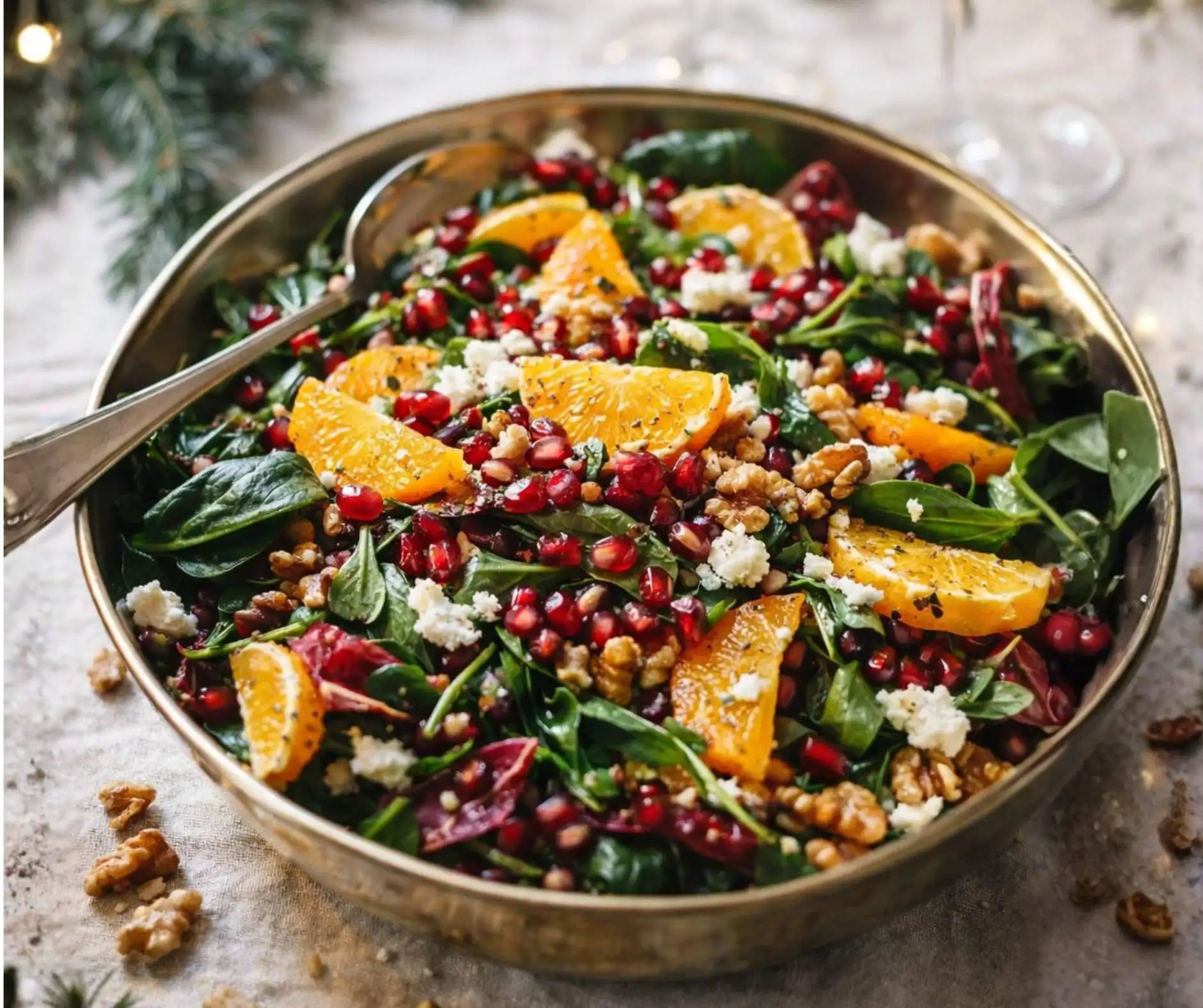 Green salad with citrus fruits, pomegranate & walnuts | XIC magazine