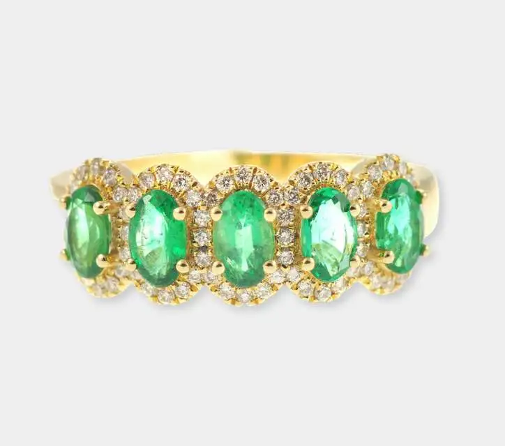 Pappas Jewels 18K Gold Diamond Emerald Ring - e-oro- pappas- jewels