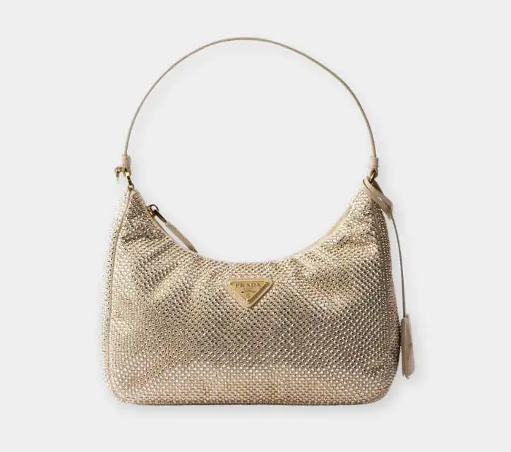 Prada Re-Edition 2005 Mini Crystal-Studded Satin Bag xiceditorial