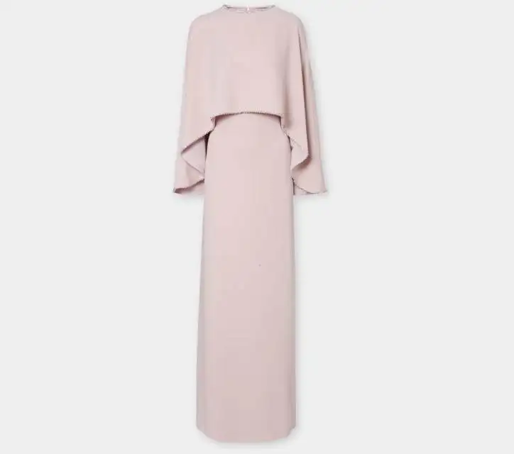 Costarellos crystal-embellished caped gown xiceditorial