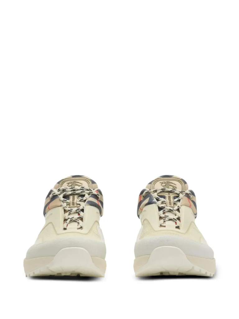 Burberry check panelled sneakers