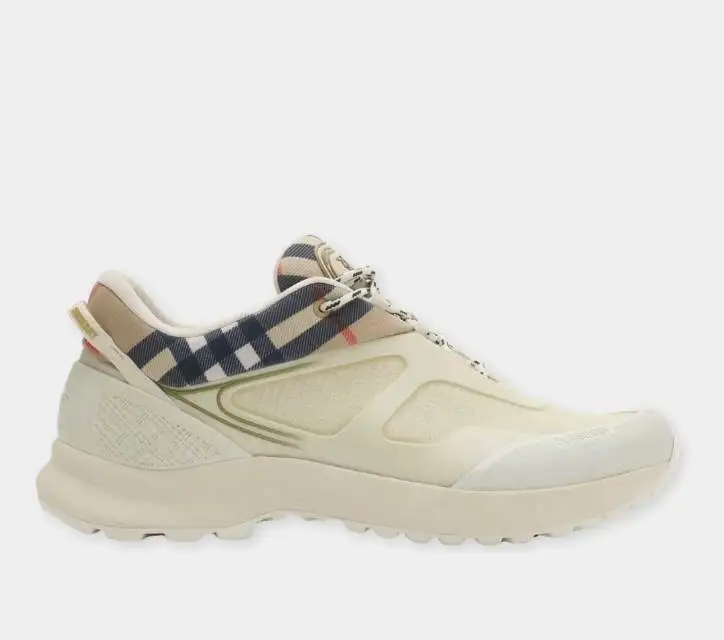Burberry check panelled sneakers