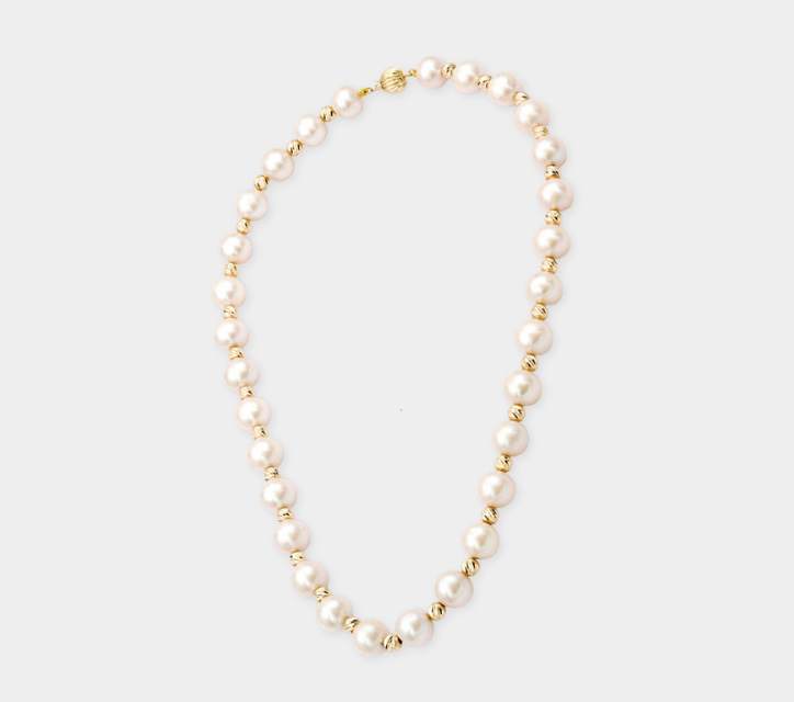 eoro-pappas-14K Gold pearl Necklace