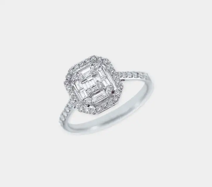 eoro.gr-Pappas Jewels 18K White Gold Solitaire Ring -with Diamonds -xiceditorial