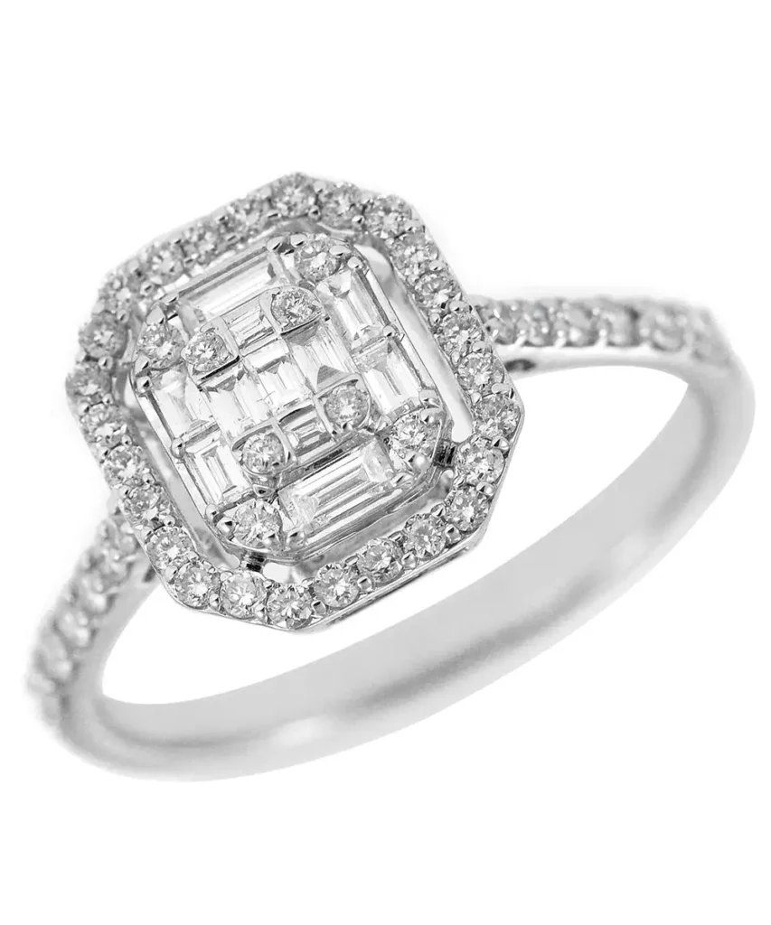 eoro.gr-Pappas Jewels 18K White Gold Solitaire Ring -with Diamonds -xiceditorial