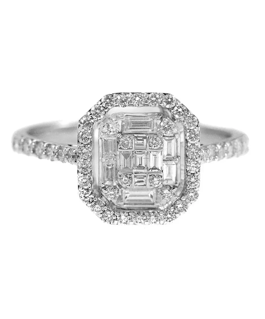 eoro.gr-Pappas Jewels 18K White Gold Solitaire Ring -with Diamonds -xiceditorial