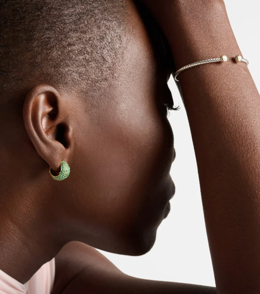 Octavia Elizabeth Icon Poppy 18kt Gold Hoop Earrings xiceditorial