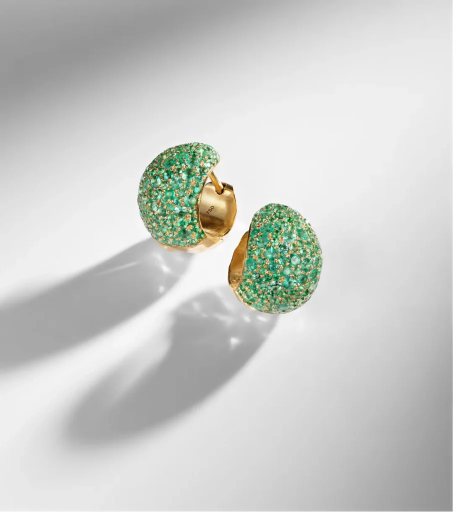 Octavia Elizabeth Icon Poppy 18kt Gold Hoop Earrings xiceditorial