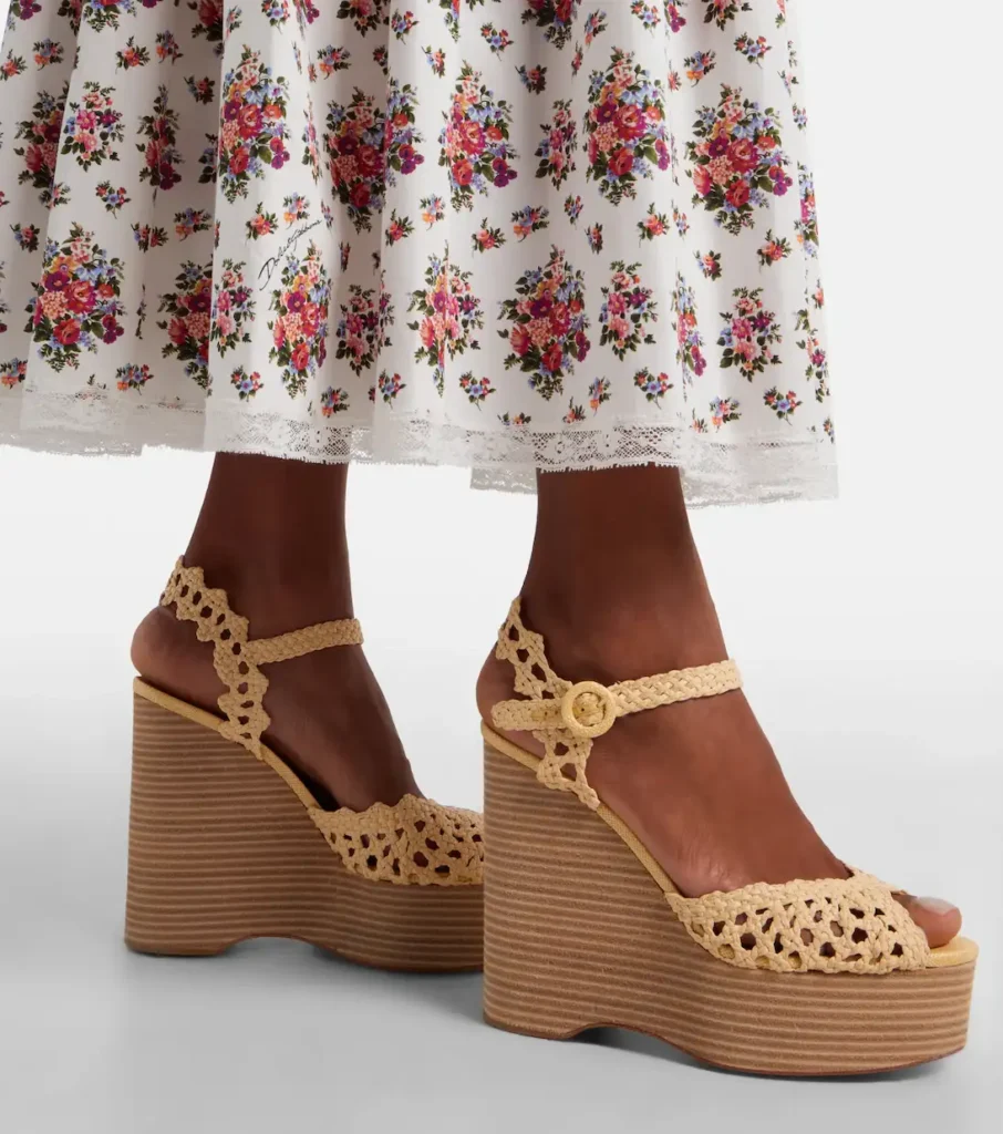Bossa Nova raffia wedge sandals xiceditorial
