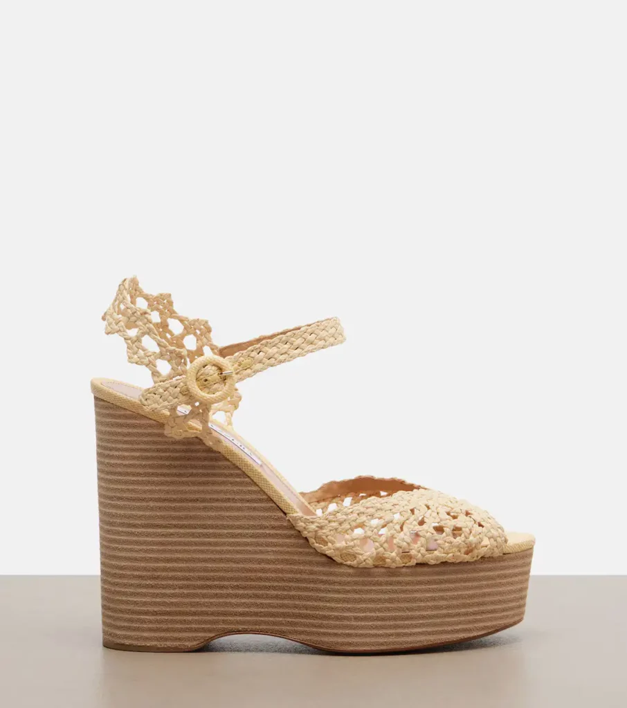 Bossa Nova raffia wedge sandals xiceditorial