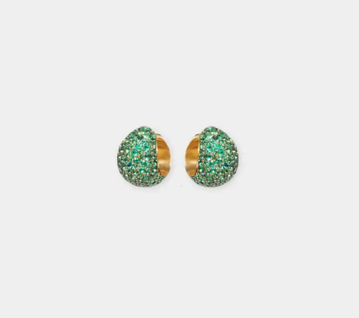 Octavia Elizabeth Icon Poppy 18kt Gold Hoop Earrings xiceditorial
